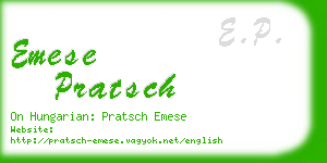 emese pratsch business card